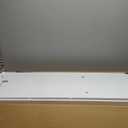 Dresser with Hanging Rack, Cute Wardrobe Dresser with Charging Station and LED Lights, White Dresser with 3 Drawers and 2 Tier Shelves, for Hallway, TV Stand Use