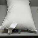 Pacific Coast Bed Pillow, Hotel Goose Feather and Down Pillow for Sleeping, 3-Chamber Pillow with High Thread Count 100% Cotton Shell, Queen Size