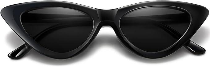 Vintage Cat Eye Sunglasses for Women Classic Retro Narrow Cateye Shades UV400 Protection Sun Glasses Sunnies