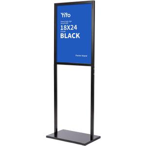 YIYO Sign holder floor stand, sign holder stand heavy Duty Pedestal poster stand for display,18×24 inch slide-in double sided poster sign holder floor standing Display Advertising (18×24)