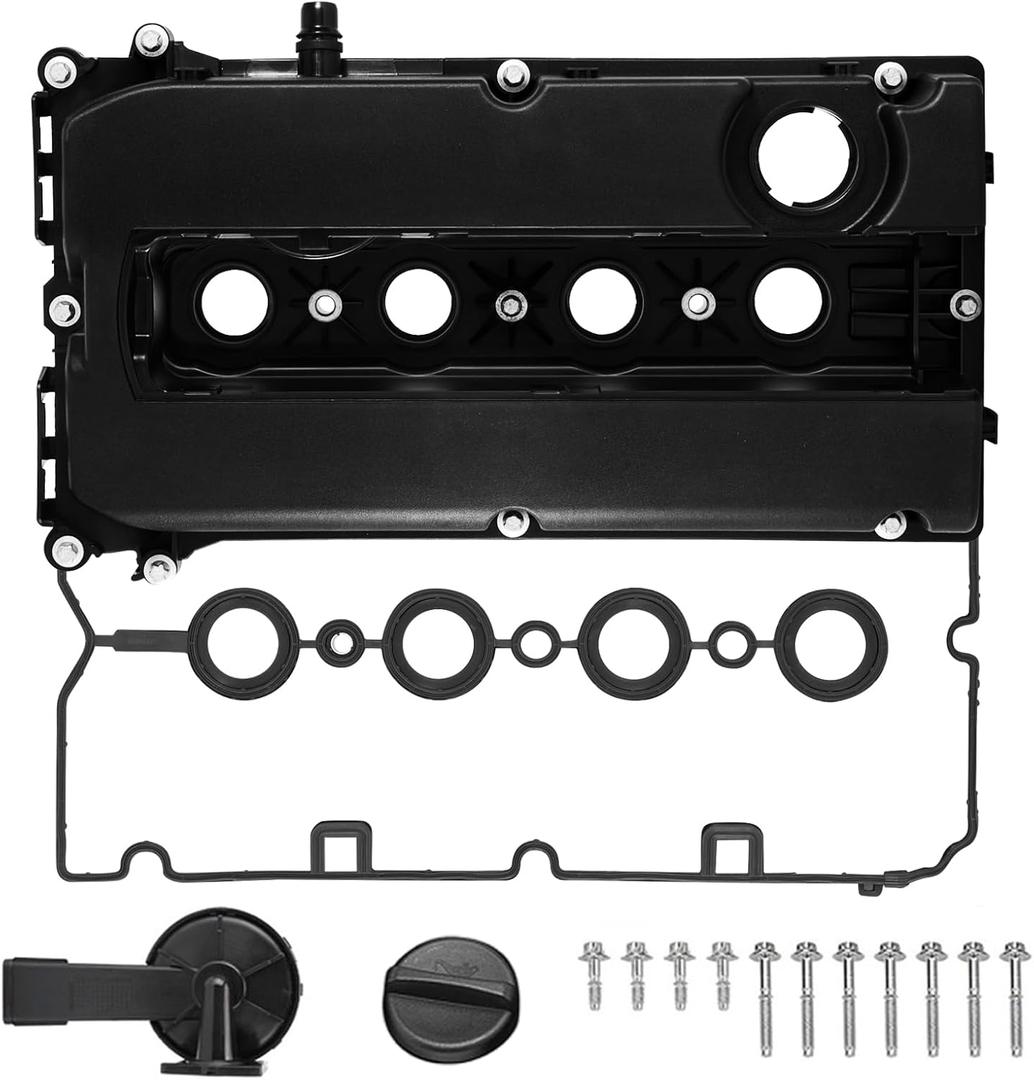 Engine Valve Cover Kit with Gasket Compatible with Chevy Cruze, Sonic, Trax, Aveo, Aveo5, L4 1.6L 1.8L, Replace # 55558673 55564395
