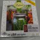 Dalzom 48Pcs Canning Lids with Rings Regular Mouth, Premium Mason Jar Lids with Bands/Rings for Ball, Kerr Jars - Food Grade Material, 100% Fit & Airtight for Regular Mouth Mason Jars