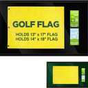 Silipull 17.5''x28.5'' Golf Flag Display Frame, Fathers Day Golf Gifts, Memorabilia Frame for 13''x17'', 14''x18'' Flags, Gifts for Men Golfer Dad Retirement Birthday, Flag Not Included (Black)