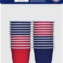 3 x Jacent U.S. Soccer Mini U.S. Soccer Mini Party Cups: 24 Count, 2 oz Plastic Shot Cups, Red and Blue, Disposable Small Cups for Parties, Tailgates, Pong Games