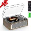 CD Player Portable Bluetooth: Kegaudio CD Players for Home with Speakers 3600mAh Rechargeable & Radio & Remote Control Vintage CD-Player Support USB/AUX Playback Headphone Jack (Ebony Color)