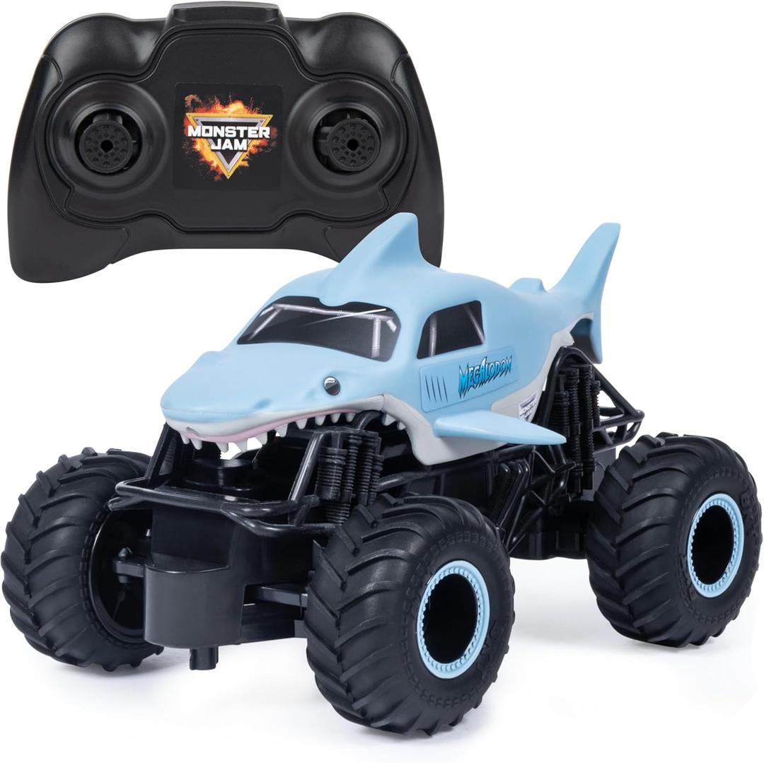 Monster Jam 6047110 Official Megalodon Remote Control Monster Truck, 1:24 Scale, 2.4 GHz, for Ages 4 and Up