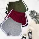 Cameway 4 Pack Women's Cotton Yoga Dance Short Pants Sport Shorts Summer Athletic Cycling Hiking Sports Shorts (Large, Black)