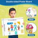50Pcs 22" x 28" Poster Board White Poster Paper Bulk, ROOKEA 250 GSM Thickness Vision Boards Smart Poster Board for School Arts Craft Projects Presentations Drawing Scrapbooking Blank Graphic Display