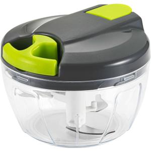 Multi-Function Manual Food Chopper & Processors with Handle and Cover,Vegetable Chopper Shredder,Garlic Press,Suitable for Onions Garlic Peppers Carrots Gingers Fruits,Ideal Gift for Kitchen(Green) (500ml)