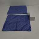 18x18 Blue Throw Pillow Covers: 2 Pack Original Striped Velvet Square Decorative Pillow Cases for Farmhouse Couch