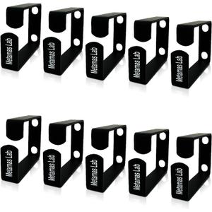10 Pack Metallic 1U D Ring Cable Manager Ring Network Rack Cable Management Ring Cable Management Hook for Network Patch Cables, Fiber Optic, Power Cords - Made in Taiwan (Horizontal)