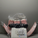 Todldler Baby Travel Bassinet Bed & Chair, Fold Out Sofa Couch Lounger with 2-1 Mosquito & Canopy, Foldable Portable Travel Cot with Foam Raised Safety Bumpers for Infant Toddlers 0-36 Months (Pink)