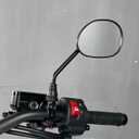 OEM Style Motorcycle Mirrors, Universal 10mm Rear View Mirror with Adapter, Side Mirrors for Street Bike Moped ATV Snowmobile and Scooter