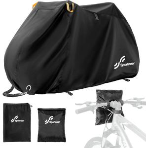 Sportneer Bike Cover: Waterproof Outdoor Bicycle Covers with Lock Hole & Storage Bag - Rain Sun UV Dust Wind Proof Bike Covers for Mountain Road Electric Bike