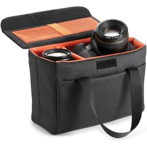 BAIGIO Camera Insert Bag Camera Cube Foldable Camera Bag Insert with Handle DSLR SLR Camera Insert for Backpack Shockproof and Water-resistant Protective Camera Inner Organizer (Black)
