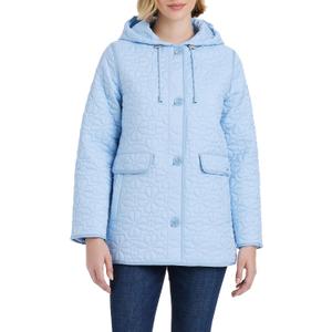 Kate Spade New York Midweight Hooded A-Line Quilted Jacket XXL