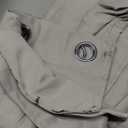 NICETOWN 2 Panels Outdoor Curtains for Patio Waterproof & Windproof, Extra Wide Grommet & Back Tab on Top & Bottom Thermal Insulated Sun Blocking Drapes with Rope for Deck, Natural, W100 x L84