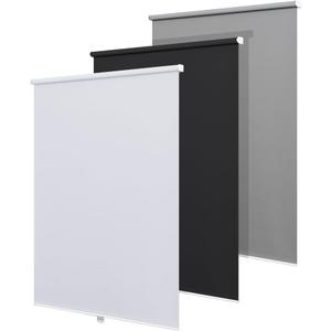 Blackout Roller Shades Blinds Cordless for Windows Without Tools and Drill, Thermal Insulated Free-Stop Blinds, UV Protection Fabric for Living Room, Easy to Install (23" W x 72" H, White)