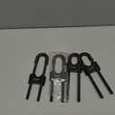 4 Pack U-Shaped Sliding Cabinet Locks Multifunctional Child Safety Lock Adjustable Baby Proof Clips for Home Cabinets Refrigerator Doors Cabinet Knobs and Window Handles (Black)