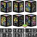 Retisee 24 Pcs Spring Easter Craft Kits with Eggs Bunnies Design DIY Tissue Paper Lantern Suncatcher for Home Party Activity Project Bulk Supplies Easter Birthday Party Gifts