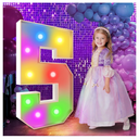 3.3FT Marquee Numbers, Light Up Numbers for 15th 50th Birthday Party Decorations with Assembling Tools, Large Foamboad Mosaic Balloon Frame for Anniversary Engagement Party Decor, Number 5
