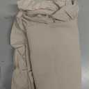 Waffle Weave Textured Throw Pillow Covers Set of 2 with Washed Cotton Retro Ruffle Flounces Trim Solid Decorative Pillow Cases for Home Livingroom and Bedroom Decor 18x18 Inch (Beige, 18x18 in)