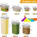 stusgo Airtight Food Storage Containers with Lids, BPA Free Clear Pantry Storage Container for Kitchen Food Pantry Organizers and Storage, Plastic Pantry Organiser for Cereal,Flour and Sugar 42 pack