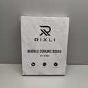 Kitchen Marble Stone Cutting Board - Marble Cutting & Charcuterie Board of 16 x 12 x 0.6 Inches, Non Slip Scratch Resistant Pastry Tray, Rectangular Serving & Chopping Slab for Countertop - White