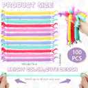 Libima 100 Pcs Stretchy String Fidget Toys Unicorn Sensory Stretchy Strings Animal Sensory Toys Bulk for Adult Stress Anxiety Relieve Relaxing Party Favors(Unicorn)