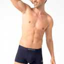 DAVID ARCHY Men's Trunks Underwear Cotton Modal Soft Breathable No Ride Up Pouch Underwear 3,4 or 6 Pack (Black/Navy Blue/Wine Red-3 Pack-d)