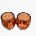 2 x Pumpkin Shaped Double Old Fashion Cup 