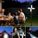 CORESLUX Rechargeable Camping Lights with Stand, 6000K Portable Work Light, 4 LED Lamp Heads Magnetic Flashlight with Detachable Tripod Camping Essentials for Outdoor Work, Garage, Camping, Fishing