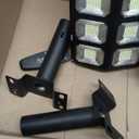 Solar Street Lights Outdoor Waterproof, IP66 15000LM 6500K Solar Flood Lights Dusk to Dawn Wide Angle Motion Sensor and Remote,Upgrade Fixing Rod (2 Pack)