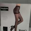 2 Pack Sheer Tights for Women, Control Top Pantyhose, 15 Denier, run resistant black sheer tights reinforced toe (Large)