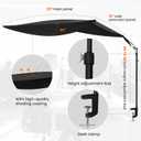 Office Cubicle and Desk Shade, Suitable for Cubicle to Block Light and Privacy Protection Cubicle Light Shield Black Diameter 65 inches