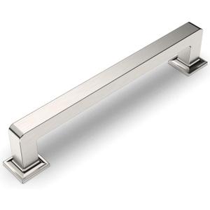 Amerdeco 6 Pack Brushed Satin Nickel Cabinet Pulls 5 Inch(128MM) Hole Centers Kitchen Cabinet Handles Cabinet Hardware Kitchen Handles for Cabinets Cupboard Handles Drawer Pulls ZH0019 (5"/128MM Hole Center)