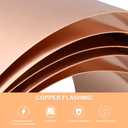 uxcell Copper Flashing Sheet Roll 3500mm x 100mm x 0.03mm, 99.9% Pure Copper Strip 4" x 11.5ft 28 Gauge Metal Foil Plate for Electricity DIY Projects