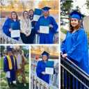 Newrara Graduation Gown Cap Tassel Set (Black)