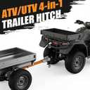 Upgraded 4-in-1 ATV/UTV Trailer Hitch with 2-Inch Receiver Tube, Multi-Purpose Tow Adapter, 1-7/8-Inch & 2-Inch Dual Ball Mount, Includes Pin & Clip, MAX 6,000 LB GTW, Matte Black