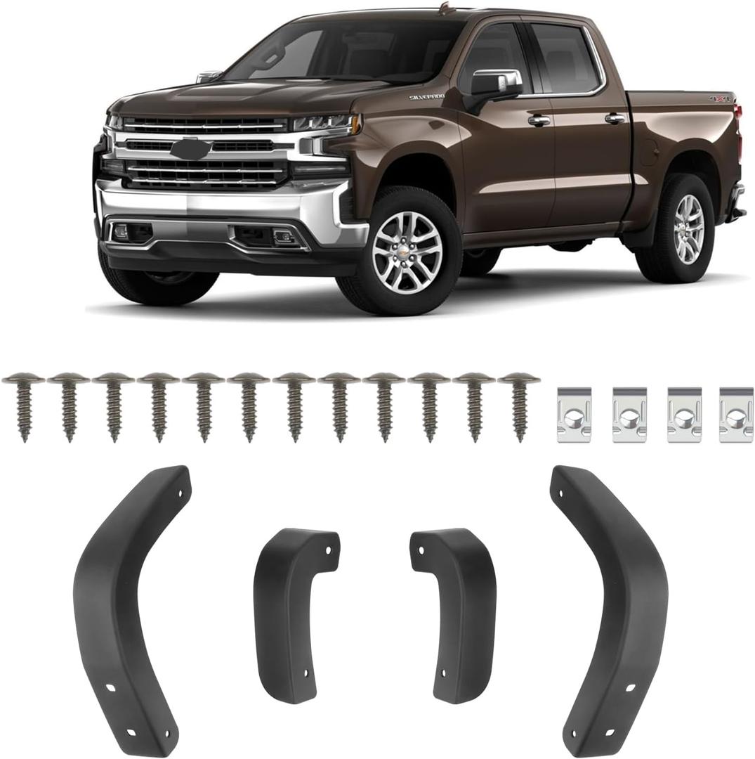 Mud Guard All Weather Guard Mud for 2019 2020 2021 2022 2023 2024 2025 Chevy Silverado 1500 Mudguards Mudflaps Guards Front & Rear Mud Flaps Guards Splash Set of 4