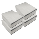 Bed Sheet Organizer, Foldable Closet Organizer with Window and Label,Bedding Storages Box Container for Blanket,Bed Sheet Set（White 38 * 32 * 12cm/14.96 * 12.6 * 4.72"）