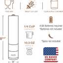 Epar Electric Gold Salt and Pepper Grinder - Battery Operated Brass Pepper Mill with Ceramic Burr - One Hand Peppermills With LED Light