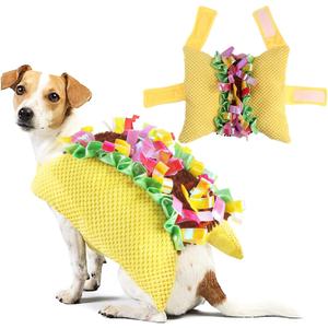 Taco Dog Costume Pet Costumes for Dogs - Funny Halloween & Christmas Apparel for Small & Medium Dogs Cats Puppy (Yellow)