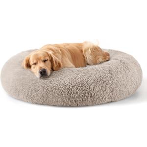 Dog Beds Large Sized Dog and Cats, 32in Pet Beds for Large Pet, Washable Indestructible Extra Large Dog Bed (Brown, 32.0"L x 32.0"W x 8.0"Th)