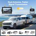 Wireless Backup Camera with 7" 1080p Monitor, RV Backup Camera for Furrion Pre-Wired, Recording 4-Channel Split Screen, IR Night Vision, IP69 Wide Angle, Back up Camera Systems for Truck Trailer
