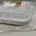 Nordic Ware Natural Aluminum Commercial Square Cake Pan with Lid, Exterior 9.88 x 9.88 Inches