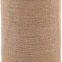 Burlap Table Runner 12 Inch by 50 Yards Natural Jute Hessian Burlap Roll Crafts Fabric Rolls with Sewn Edges for Country Rustic Party Wedding Decorations Farmhouse Kitchen Decor(12" x50Yard)
