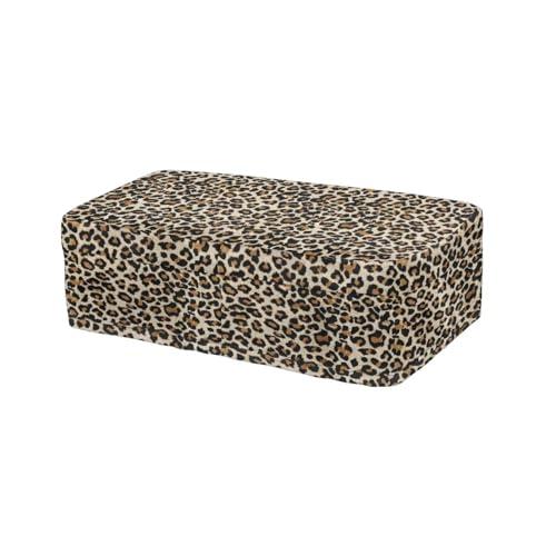 Hechitok Leopard Print Knee Scooter Pad Cover - Accessories Cushion Cover for Comfort (Memory Foam) - for Broken Leg Crutch Cart Roller, Injuries, Surgery, Replacement, Universal