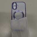 Meifigno Designed for iPhone 17 Case 6.3", [Glitter Card & Wrist Strap] [Compatible with MagSafe] [2X HD Screen Protectors] Surround Raised Lens Protection for iPhone 17 Case 6.3 Inch, Mist Blue