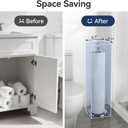 Toilet Paper Holder Stand(with Reserve Function), Free-Standing Spare Rolls Storage Holder, Stainless Steel